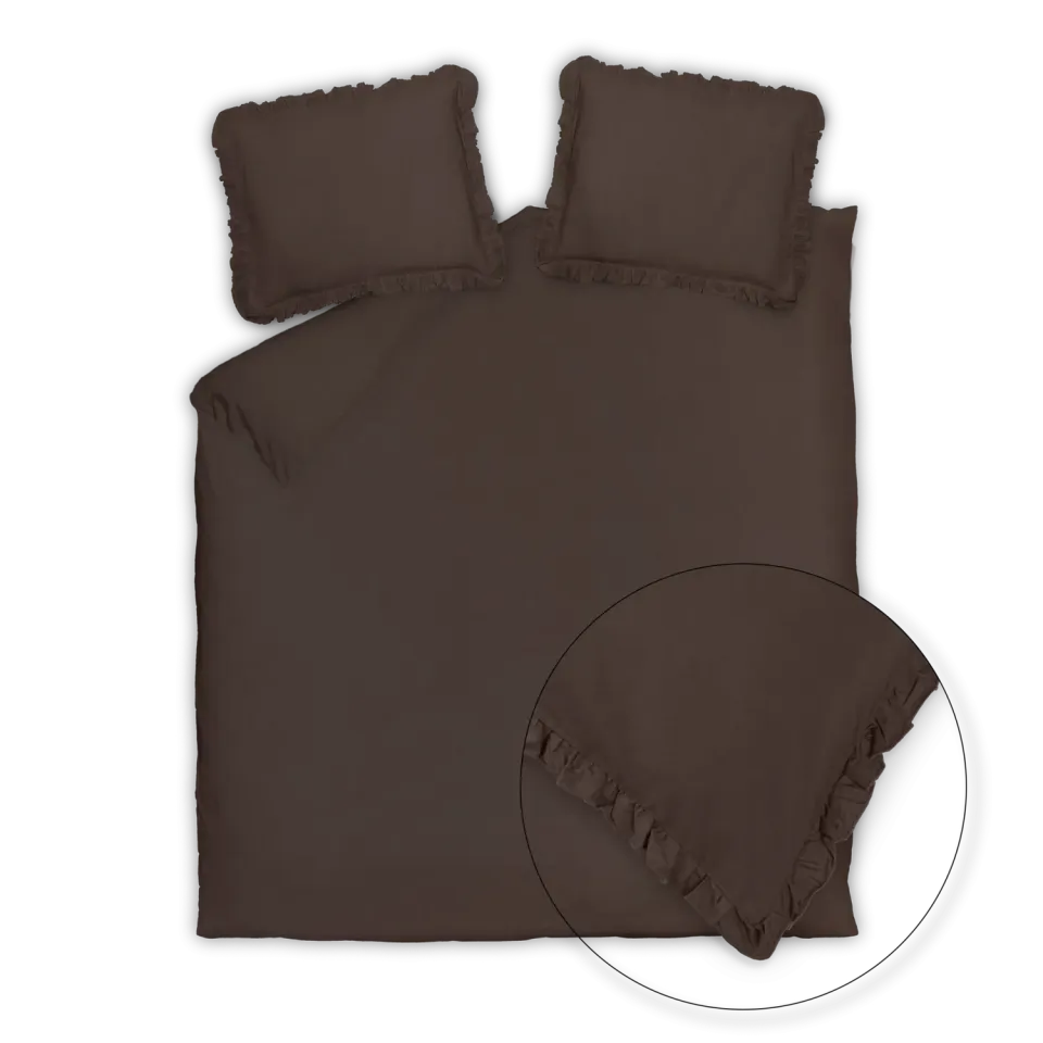 Vandyck Pure 83 dynetrekksett 260x240 dark truffle percale
