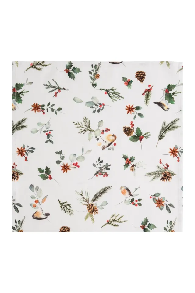Coucke Christmas Magic servietter hvit 45x45 cm 6-pk linblanding