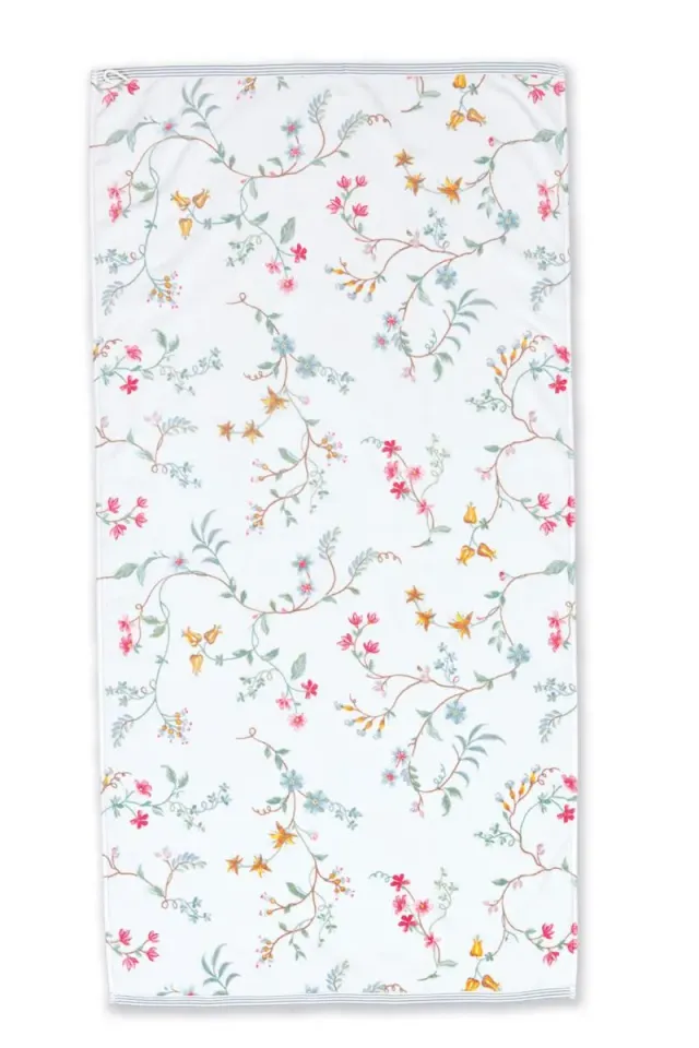 Pip Studio Les Fleurs vaskeklut hvit 22x16 blomster