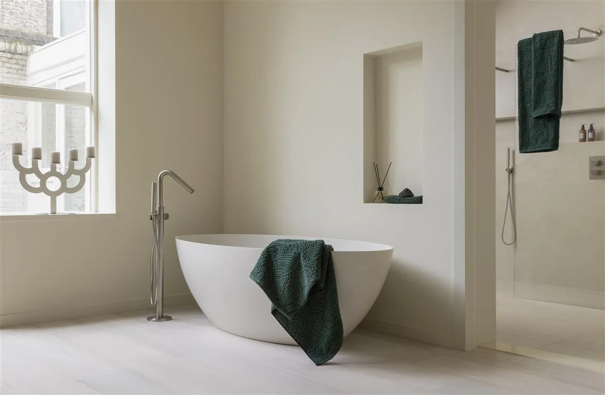 MOOOI Dodo Pavone badehåndkle 70x140 mørkegrønn jacquard