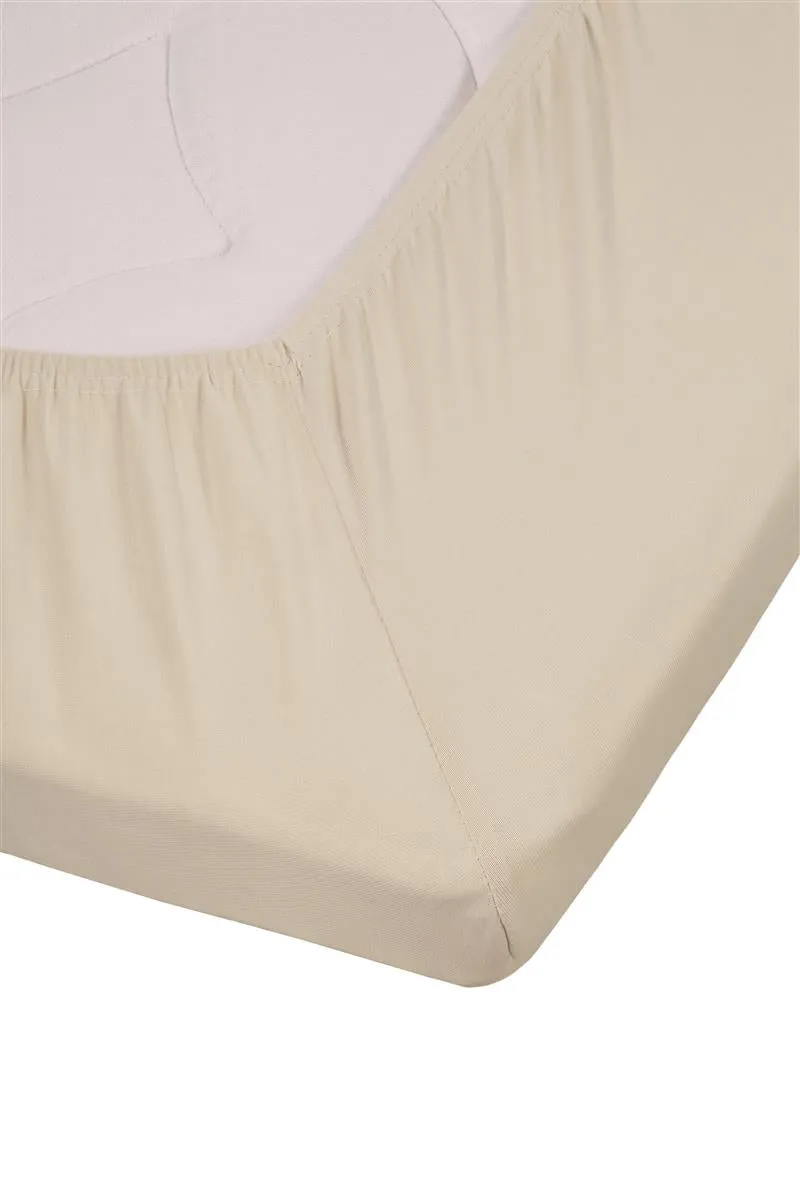 Beddinghouse Jersey Stretch splittopplaken 140x200 naturel