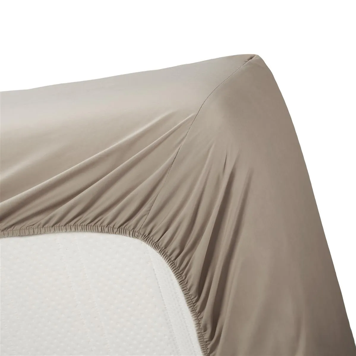 Ambiante Cotton Uni splittopplaken 140x200 taupe bomull