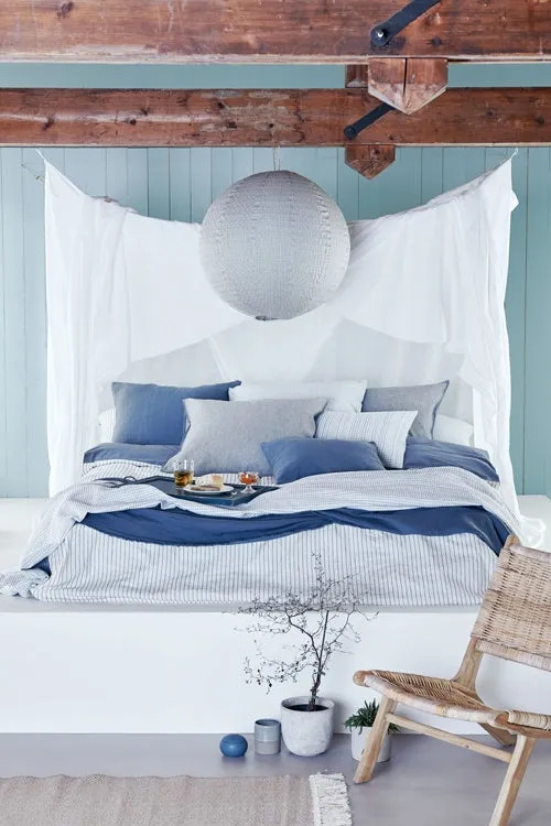 Vandyck Pure 29 dynetrekk 200x220 faded denim ensfarget