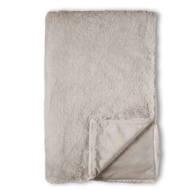 KAAT Amsterdam Fluffy pledd sand 130x170 cm fuskepels