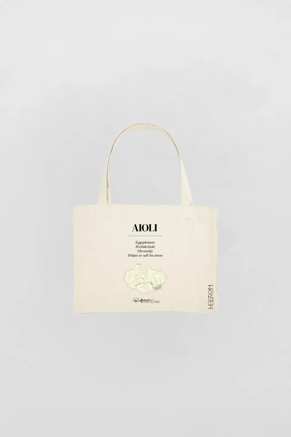 Hellstrøm Aioli handlenett hvit resirkulert tote