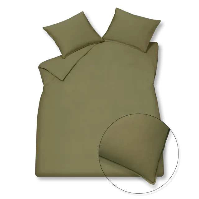 Vandyck Washed Cotton dynetrekk martini olive enkelt