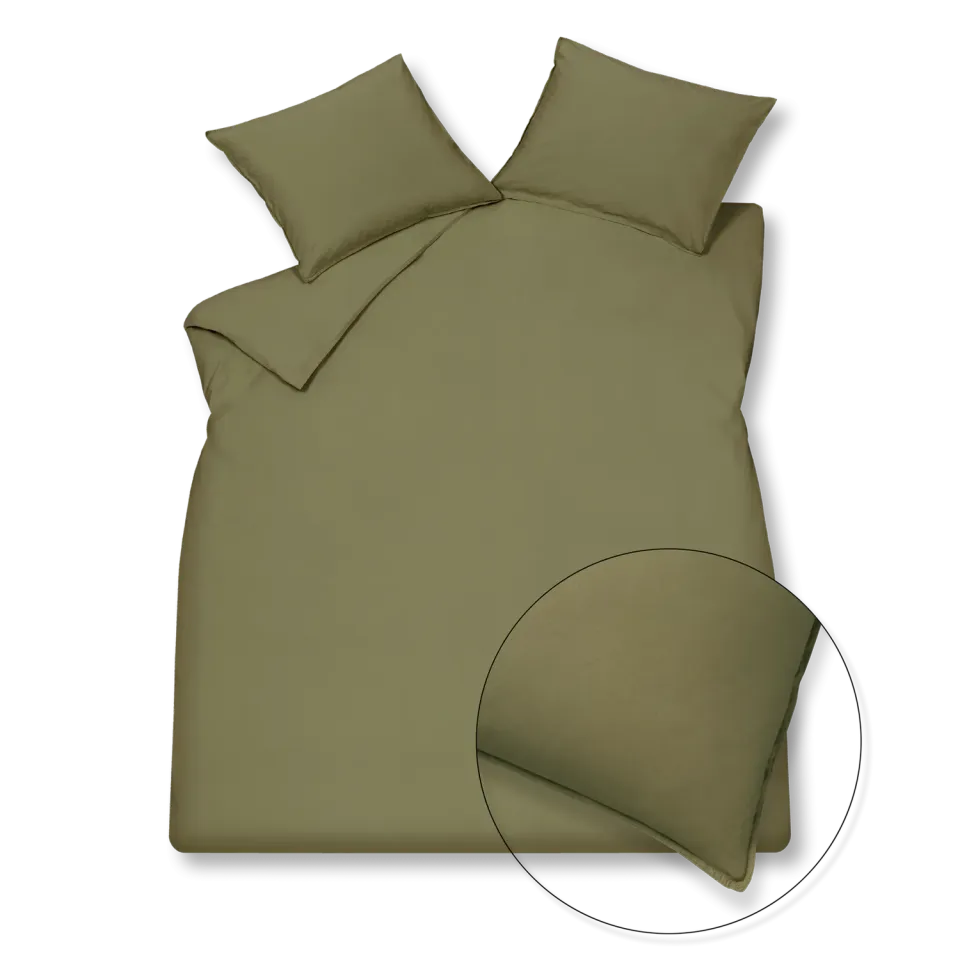 Vandyck Washed Cotton dynetrekk martini olive enkelt