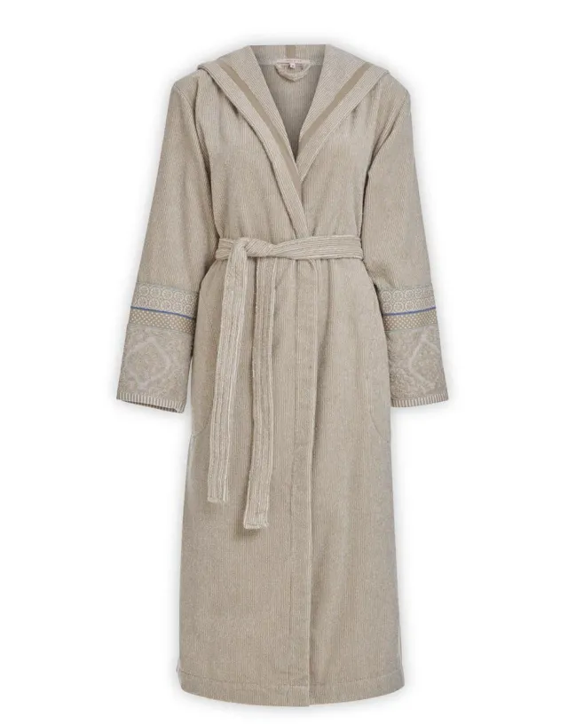 Pip Studio Soft Zellige badekåpe khaki XS bomull
