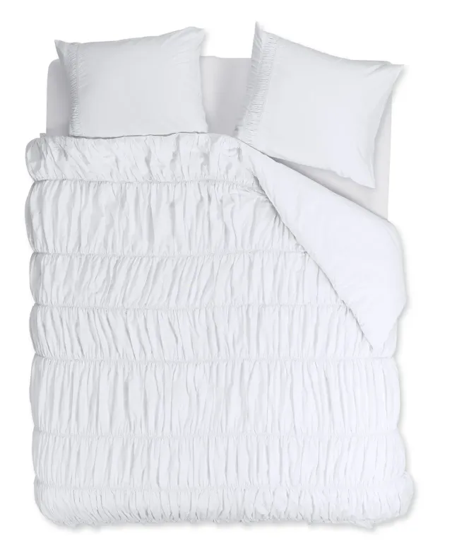 Rivièra Maison Ruffle dynetrekk 140x200/220 cm hvit