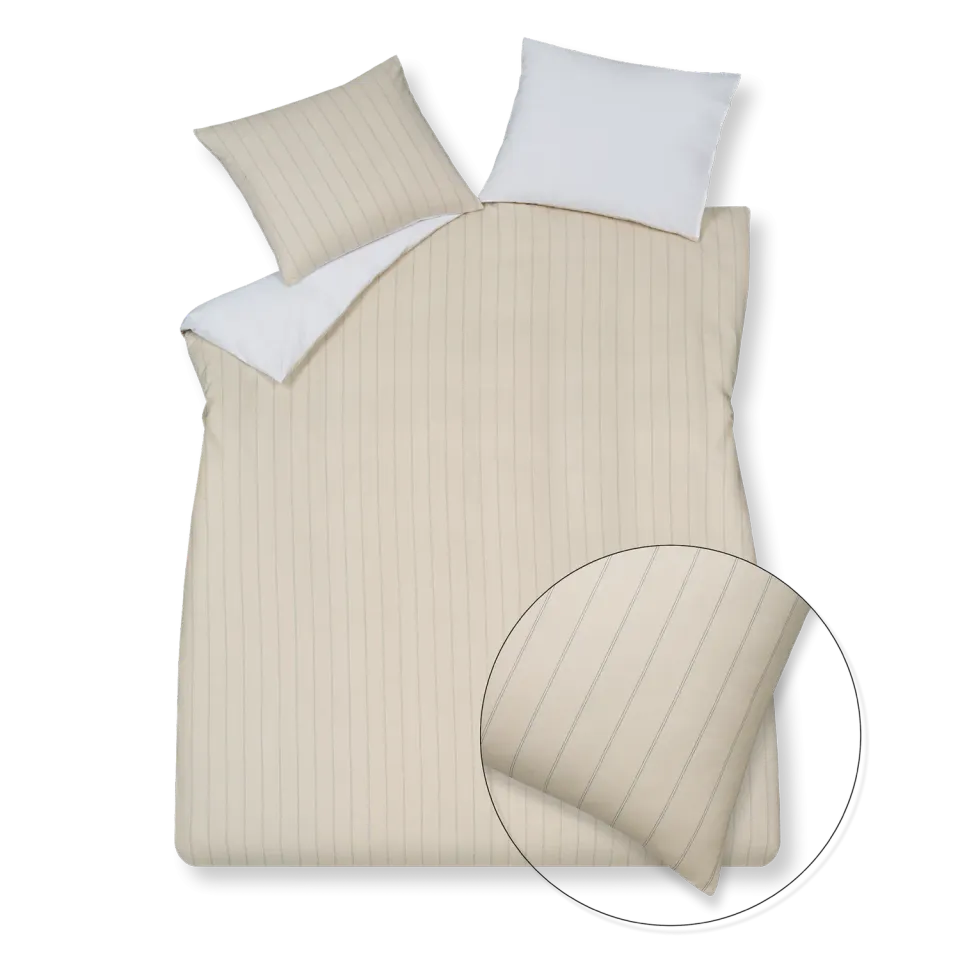 Vandyck Home Puglia dynetrekksett cream tan 200x200 percale