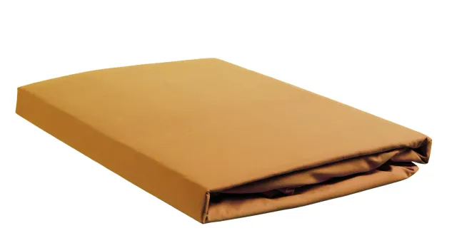 Ambiante Cotton Uni topplaken 90x200 oker