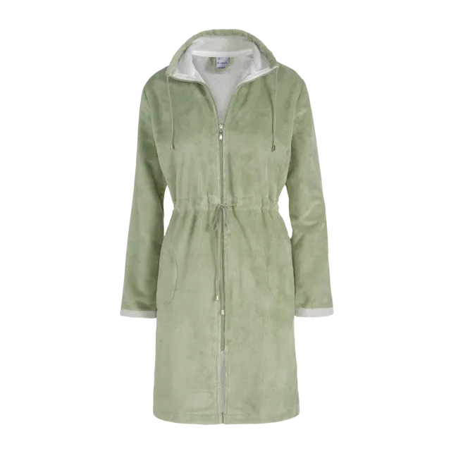 Vandyck Chicago badekåpe light olive Large velour