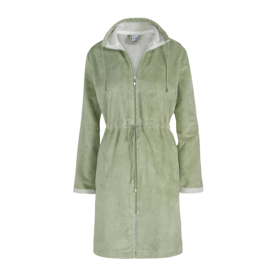 Vandyck Chicago badekåpe light olive Large velour