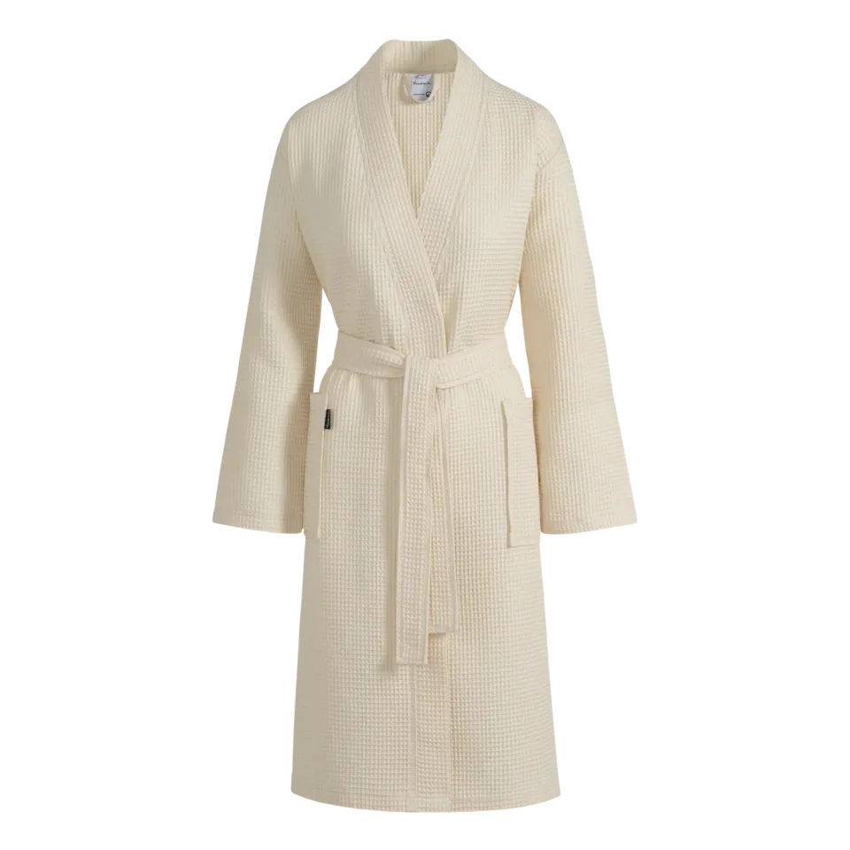 Vandyck Biarritz badekåpe cream tan vaffel M