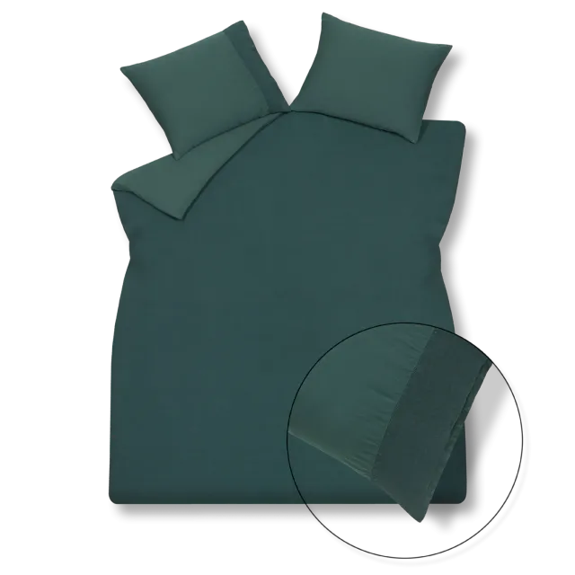Vandyck Pure 07 sengesett 200x200 dark green lin