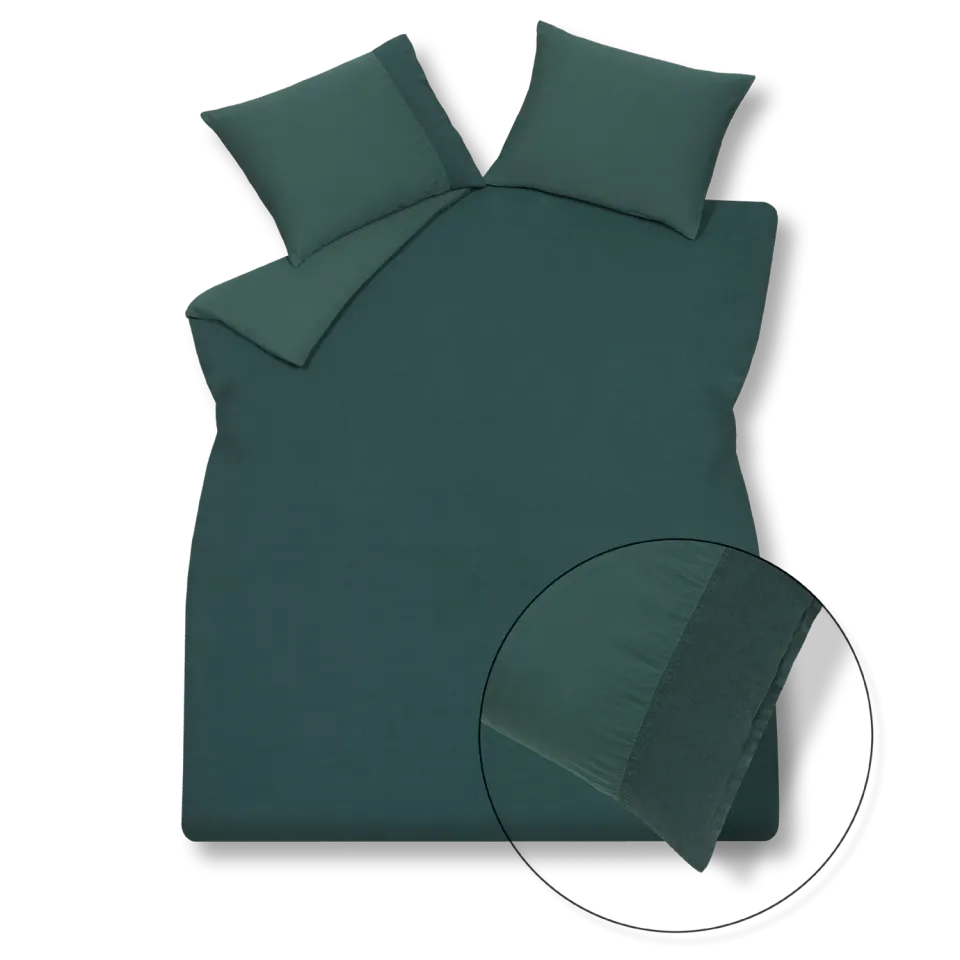Vandyck Pure 07 sengesett 200x200 dark green lin