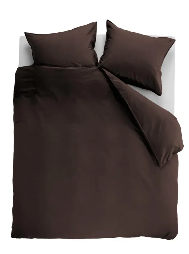 Ambiante Cotton Uni dynetrekk 140x200 brunt bomull