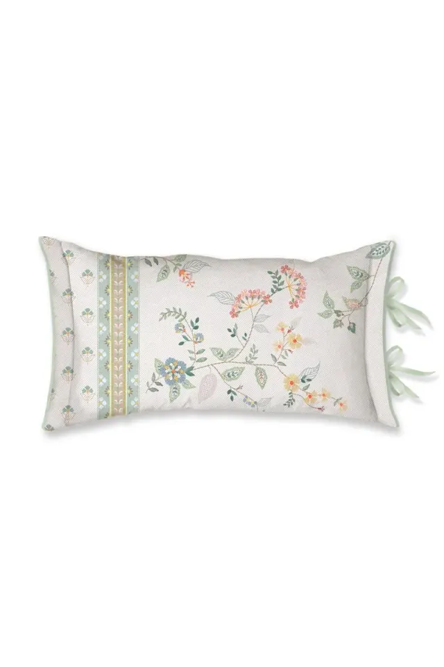 Pip Studio Kili Flower pyntepute 35x60 hvit bomull