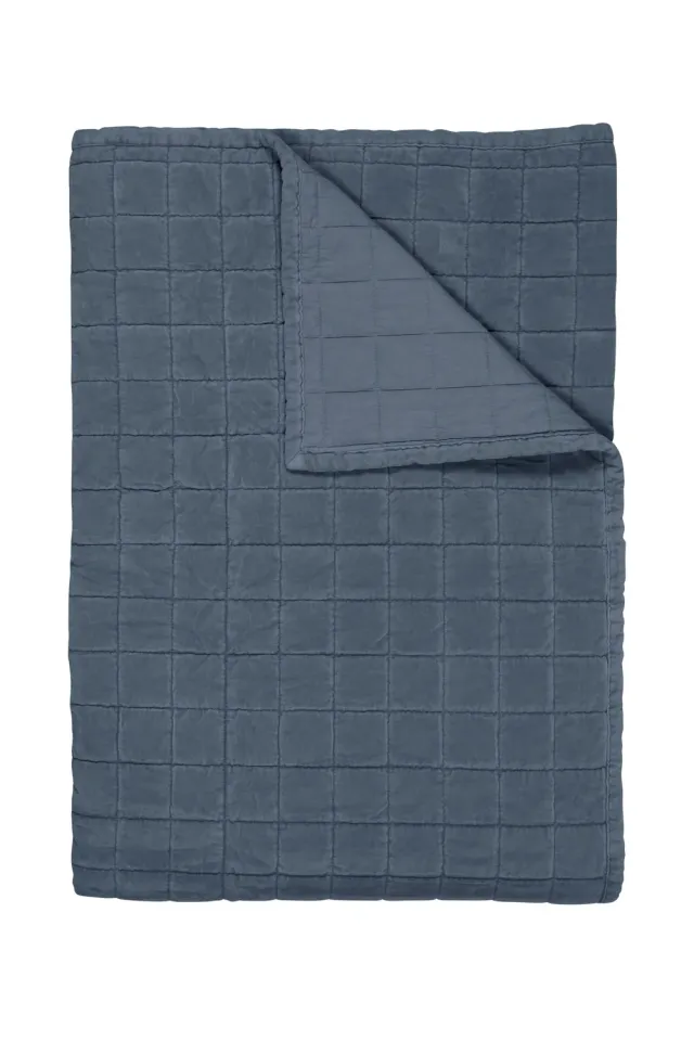 Beddinghouse Cosy sengeteppe 150x200 blå ensfarget