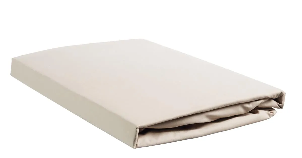 Ambiante Jersey topplaken sand 90x200-210 bomull