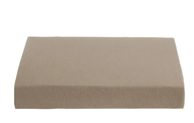 Ambiante Jersey splittopplaken 140x200 taupe bomull