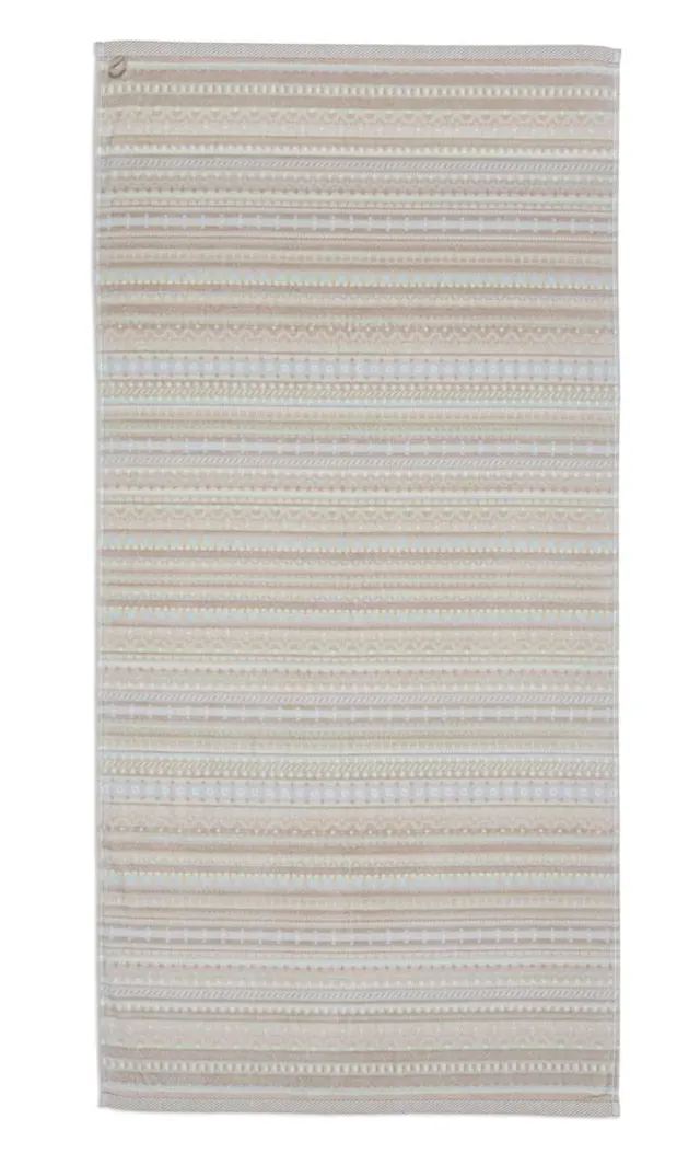 Pip Studio Geometric Print badehåndkle 70x140 sand bomull