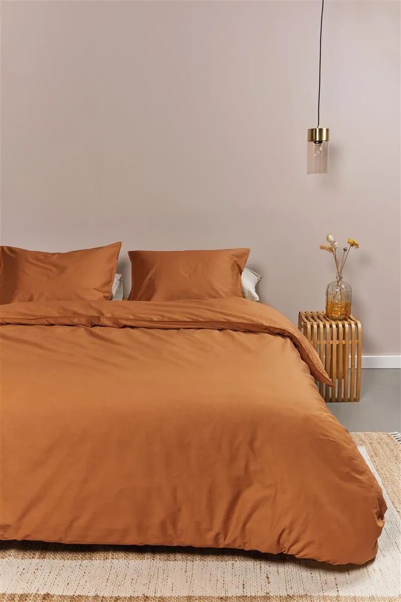 Ambiante Cotton Uni dynetrekk 140x200 oransje bomull