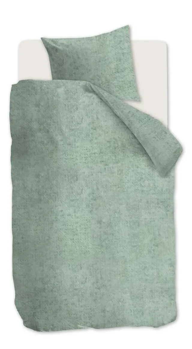 Beddinghouse Frost dynetrekk 140x200 grågrønn flanell