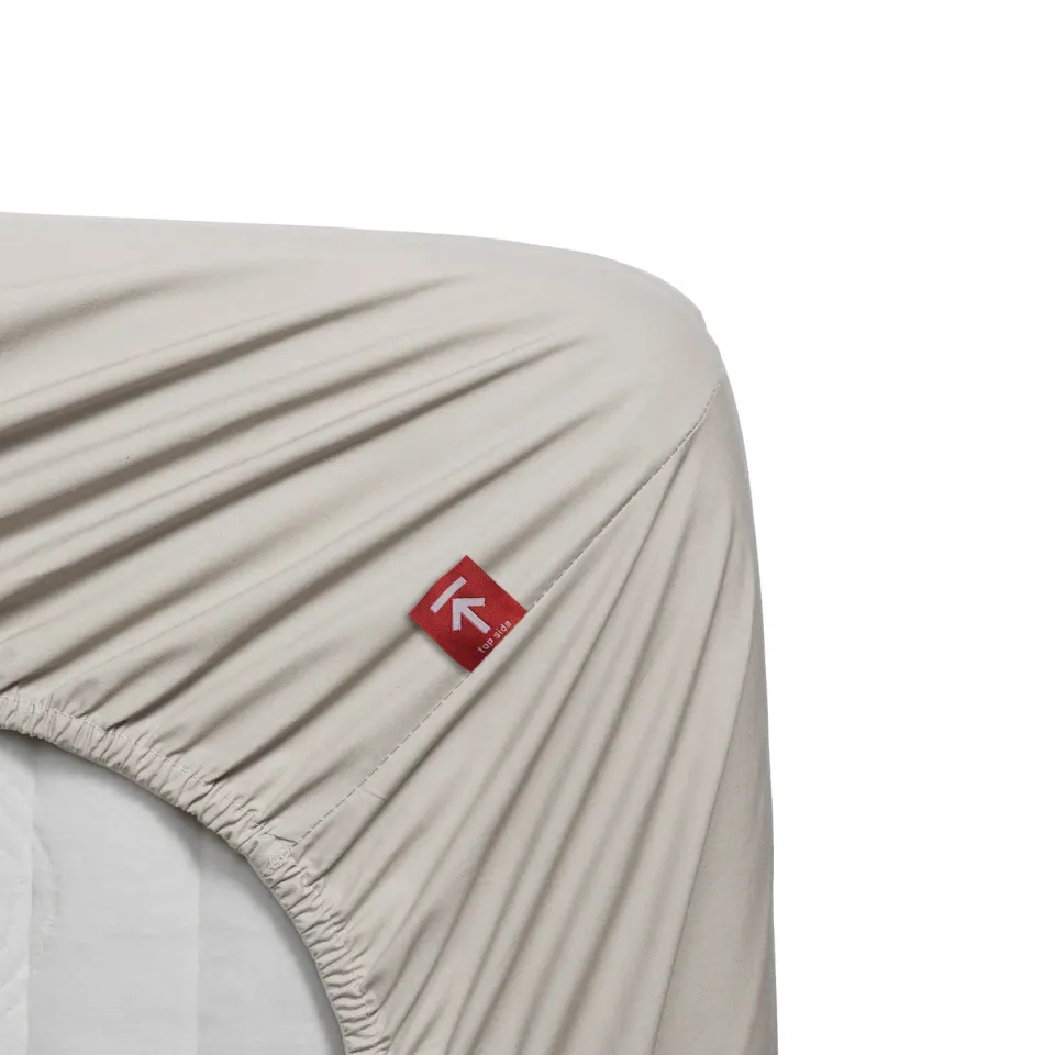 Beddinghouse Percale splittopplaken naturel 180x200 bomull