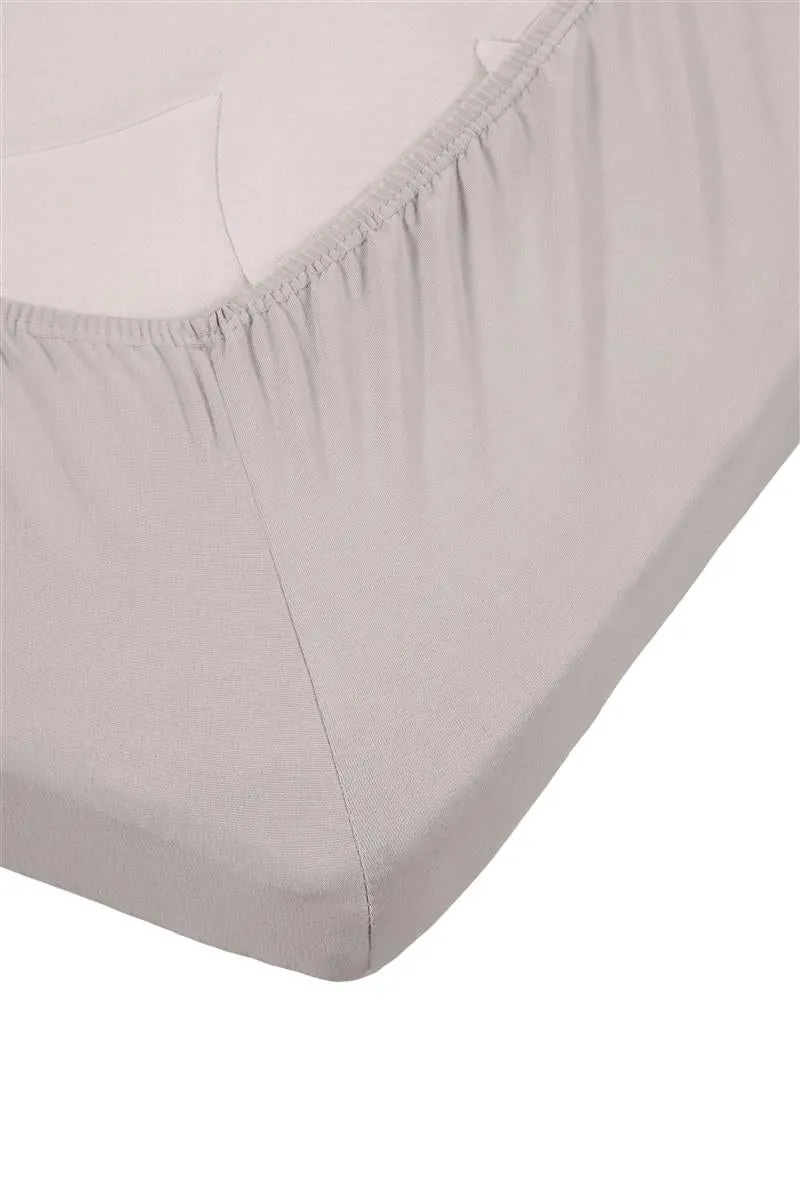 Beddinghouse Jersey Stretch splittopper laken 160x200 lys grå