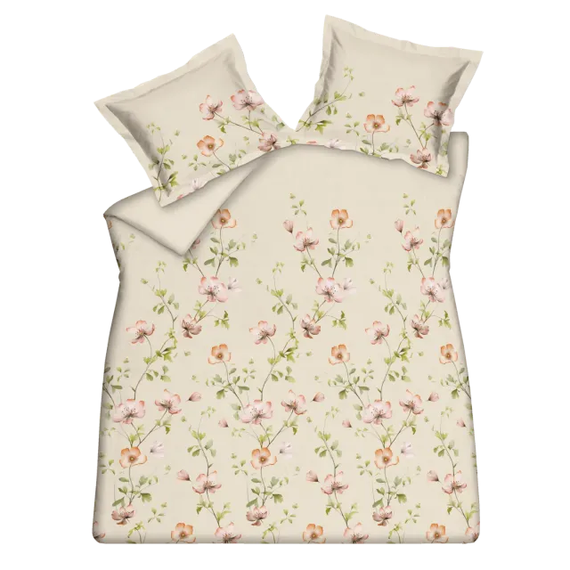 Vandyck Blossom Breeze putevar 60x70 cream tan blomster