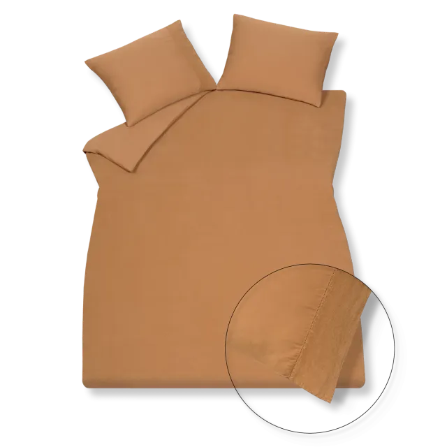 Vandyck Pure 07 dynetrekk cognac 200x200 lin/bomull